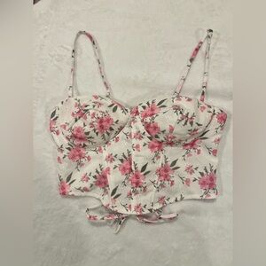 Windsor Call Me Cutie Floral Eyelet Corset Top - Large
